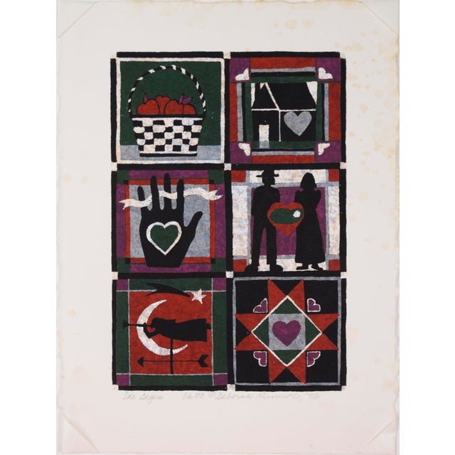 "Die Segen" (Sins/Blessing) - 1986 Lithograph On Paper Original 1986 lithograph on paper titled "Die Segen"...