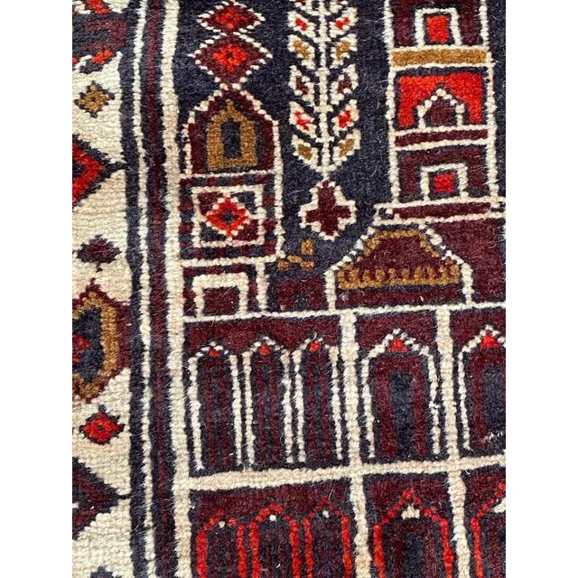 Vintage Baluch Hand-Knotted Afghan Rug For Sale - Image 14 of 18