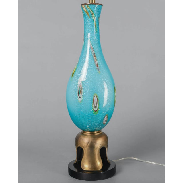 Mid-Century Murano Glass Table Lamp by Barovier & Toso, Italy, 1950s For Sale In Orlando - Image 6 of 11