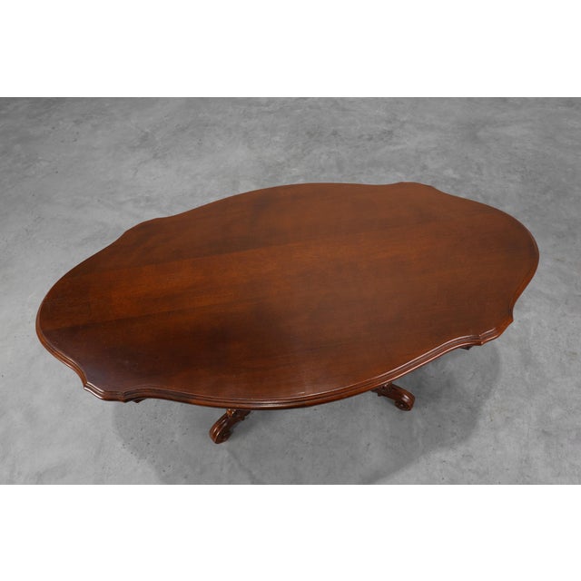 Victorian Cherrywood Oval Coffee Table, England, 1850s For Sale - Image 6 of 11