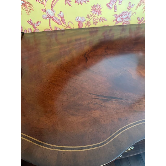 Jonathan Charles Jonathan Charles Mahogany Sideboard With Curved Doors For Sale - Image 4 of 10
