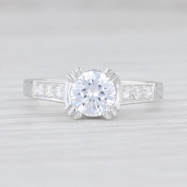 This lovely new semi mount engagement ring is a Beverley K design. The ring features a diamond encrusted cathedral style...