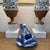 1980s 1980s Blue and White Ceramic Frog on a Lily Pad. For Sale - Image 5 of 7