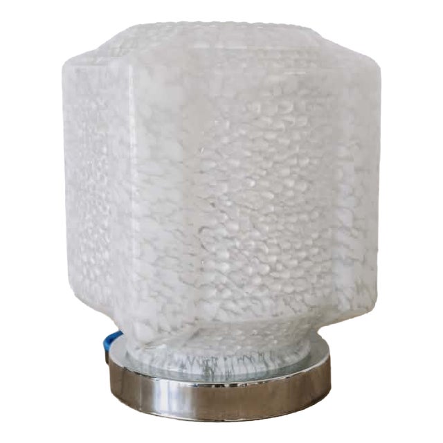 Art Deco Table Lamp with Clichy Glass, 1950s For Sale