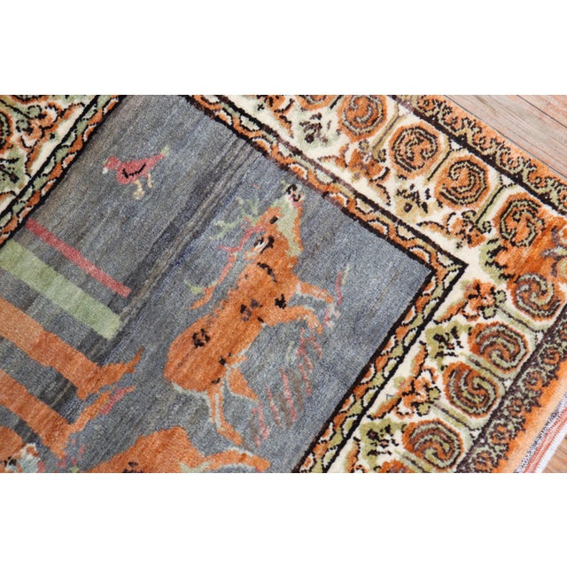 Early 20th Century Turkish Pictorial Rug For Sale - Image 4 of 18