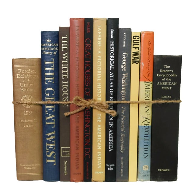 Traditional Decorative Books - Vintage American History Oversized Book Bundle - 1 foot of Books For Sale - Image 3 of 4