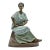 Víctor Gutiérrez Monumental Mexican Bronze Seated Woman Sculpture, 1989 For Sale