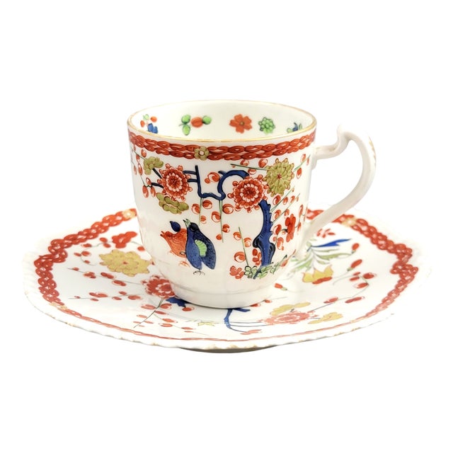 Porcelain Tea Cup and Saucer by Flight, Barr & Barr for Worcester, 1807-1813, Set of 2 For Sale