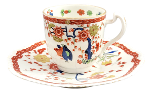 Porcelain Tea Cup and Saucer by Flight, Barr & Barr for Worcester, 1807-1813, Set of 2