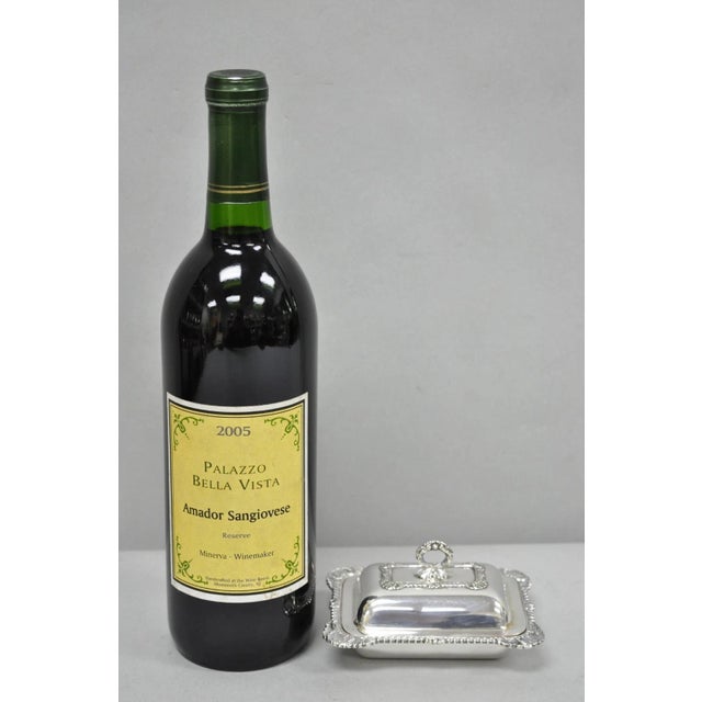 Vintage Miniature Sheffield England Small Silver Plated Covered Serving Dish Platter. Circa Mid 20th Century....