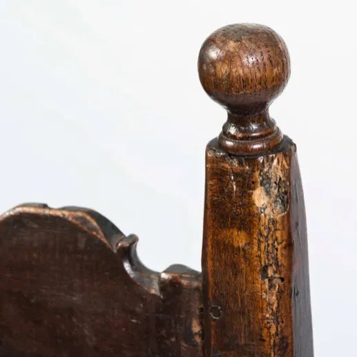 Wood 18th Century English Oak Armchair For Sale - Image 7 of 11