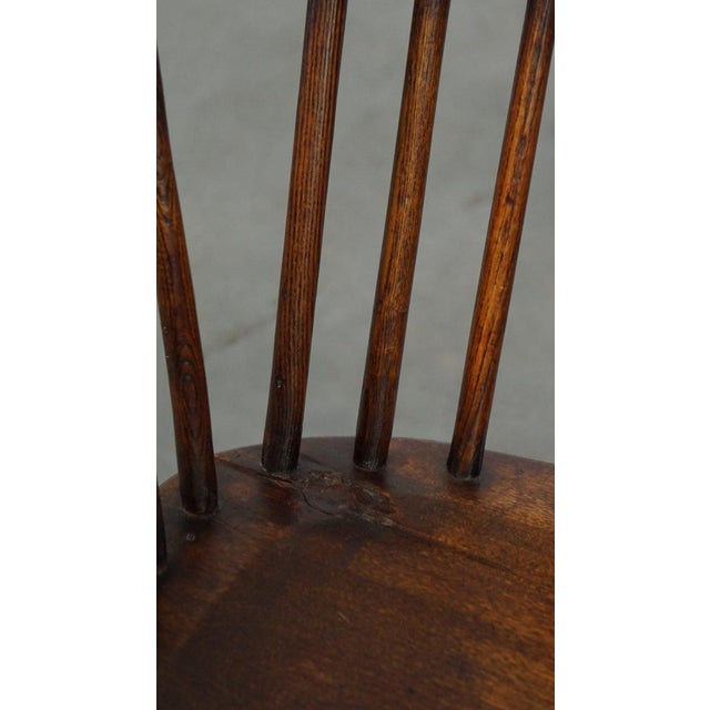 Antique English Highback Windsor Dining Room Chair For Sale - Image 9 of 13