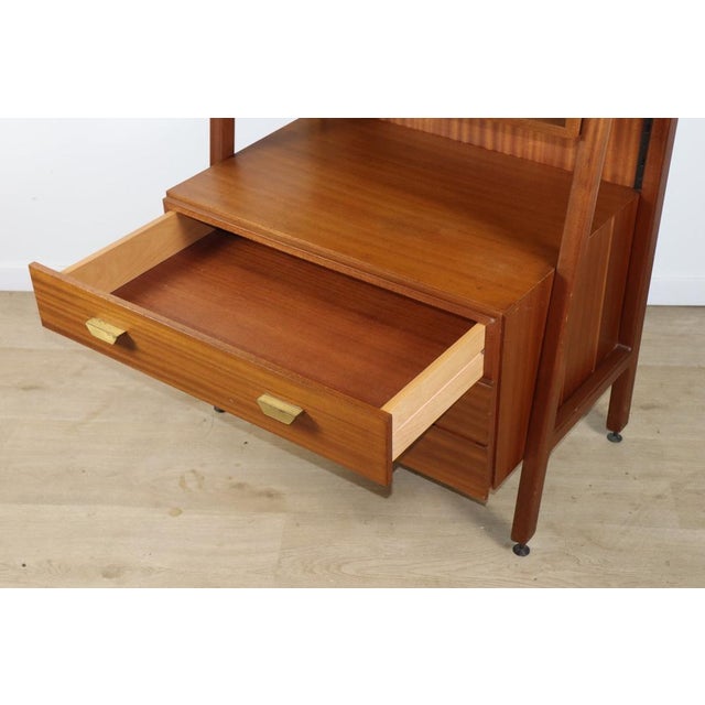 Vintage Italian Wood Bookcase, 1960s For Sale - Image 11 of 18