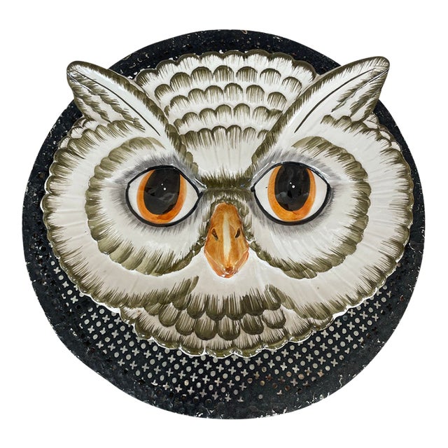 Italian Ceramic Owl Dish For Sale
