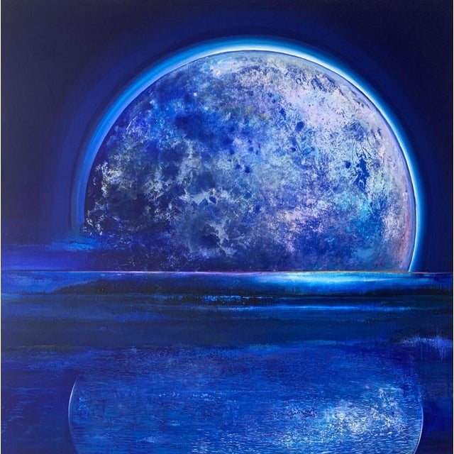 Barbara Hubert, Full Moon, 2020, Acrylic on Canvas For Sale - Image 6 of 6