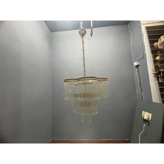 1960s Vintage Rod Chandelier in Murano Glass, 1960s For Sale - Image 5 of 18