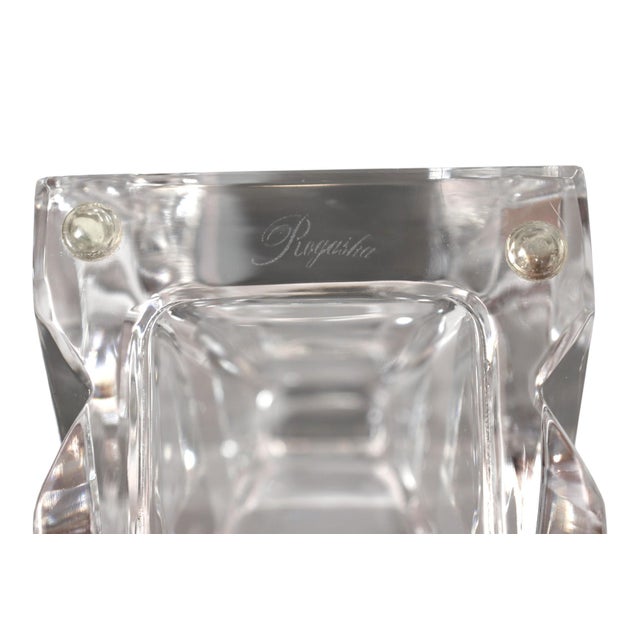 Glass Rogaska "Legacy" Lead Crystal Bookends, a Pair For Sale - Image 7 of 7