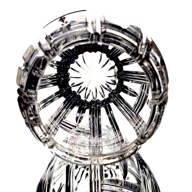 Fifth Avenue Accents Crystal Cut Glass Vase For Sale - Image 11 of 11
