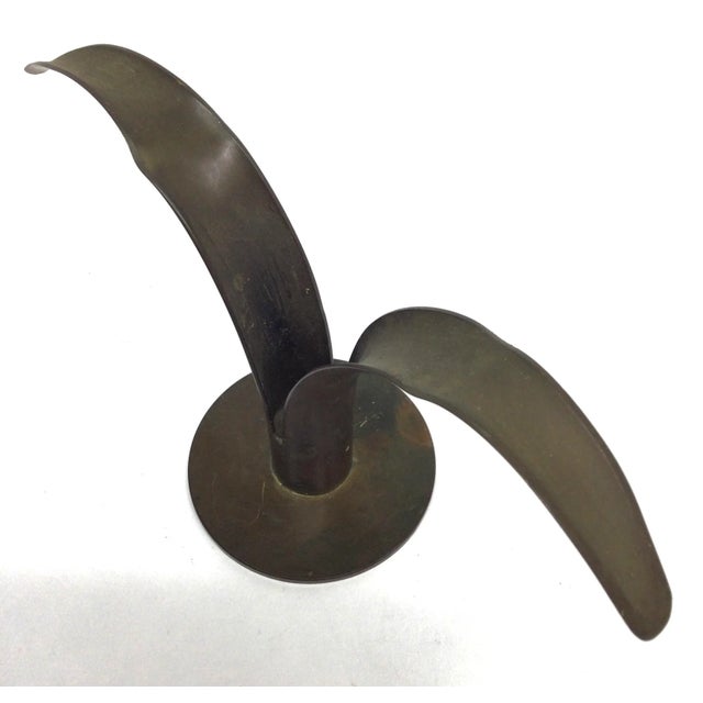 Metal Antique Holland Brass Candle Holder For Sale - Image 7 of 13