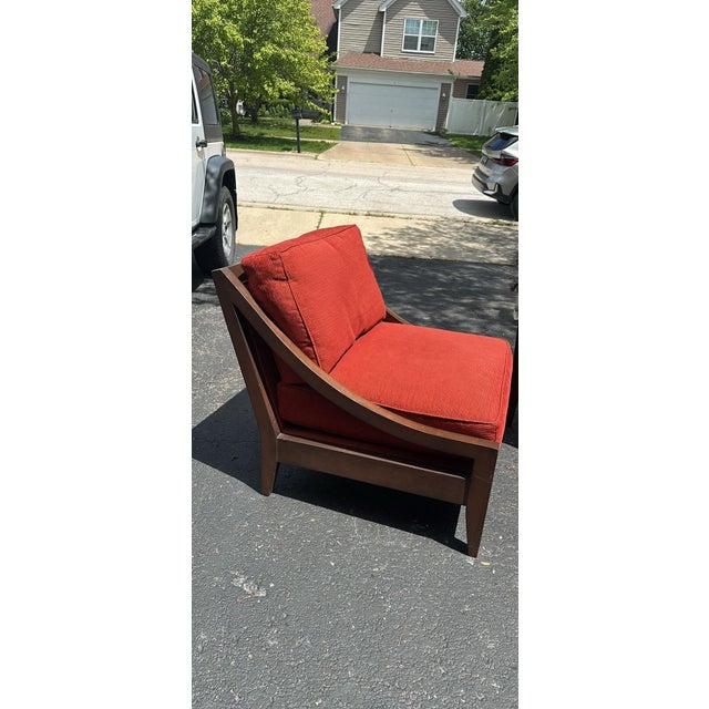 A pair of retired, exposed wood slipper chairs from Pearson/Hickory Chair. I sold many pair over the years! These are...