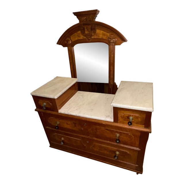 Late 19th Century Victorian Eastlake Walnut Dresser For Sale