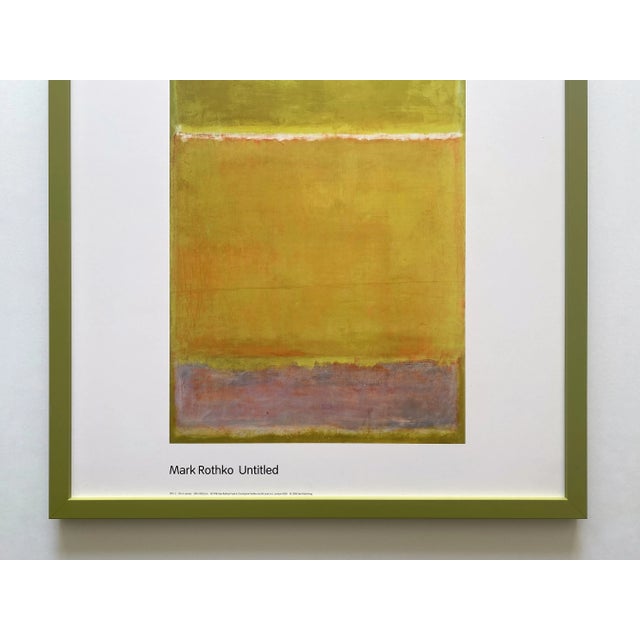 Mid-Century Modern Mark Rothko Vintage Offset Lithograph Print Framed Abstract Expressionist Poster " Untitled " 1951-52 For Sale - Image 3 of 12
