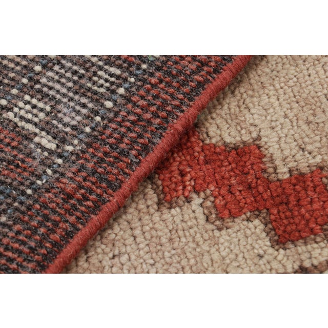 Textile Rug & Kilim’s Tribal Rug in Red and Beige-Brown All Over Geometric Pattern For Sale - Image 7 of 7
