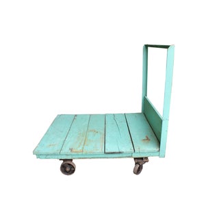 Turquoise Industrial Cart For Sale