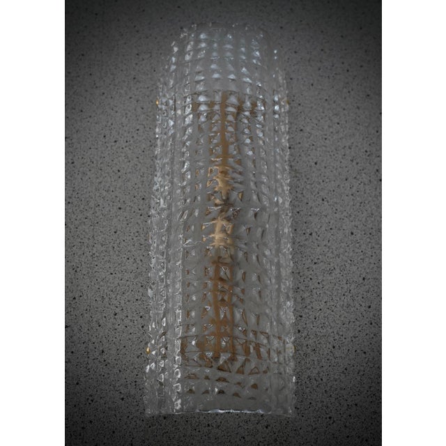 Art Deco Style Clear Murano Glass and Brass Wall Sconce, 2000 For Sale - Image 4 of 10