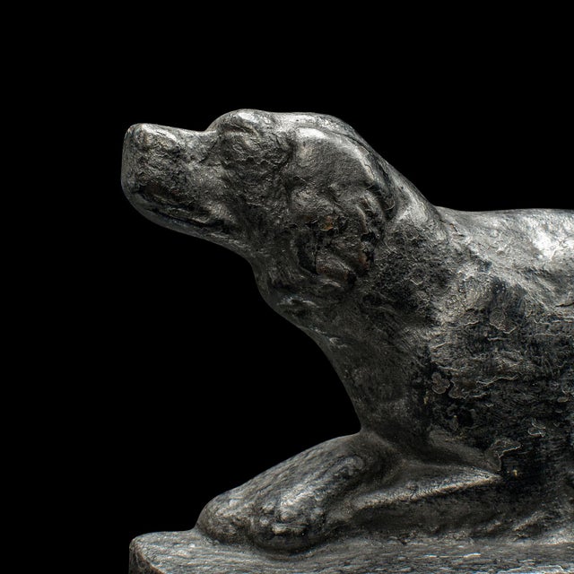 Metal 1910's Small Antique Dog Door Stop For Sale - Image 7 of 8
