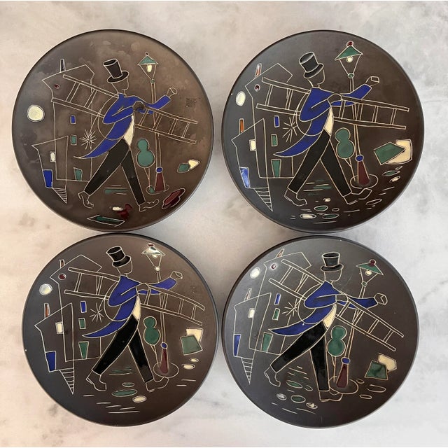 Set of 8 Mid Century Norwegian Pottery Plates by Arnold Wiigs Fabrikker For Sale In Austin - Image 6 of 12