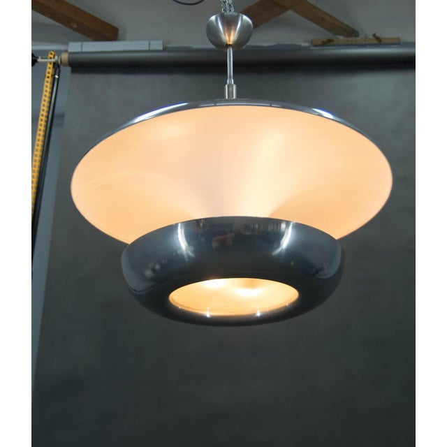 Large Bauhaus Pendant Light attributed to Ias, 1920s For Sale - Image 12 of 15