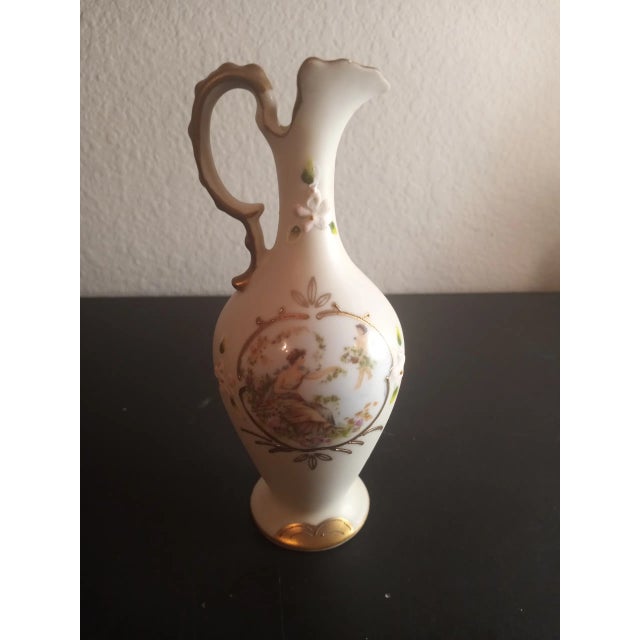 1960s 1960s Japanese Hand Painted Gold Gilded Bud Vase For Sale - Image 5 of 7