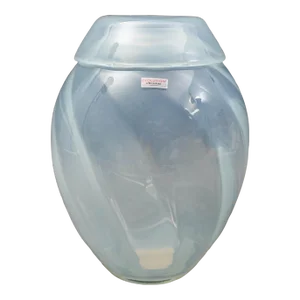 Mid 20th Century Waterford Evolution Large Optic Opal Opalescent Art Glass Vase