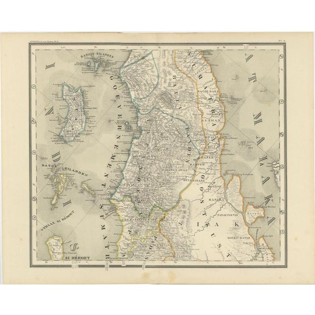 4-Sheet Maps of Sumatra from the Dutch East Indies, 1884, Set of 4 For Sale - Image 3 of 10