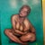 Vintage Painting on Board of a Seated Female by Guy Hoff For Sale - Image 4 of 5