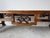 Hollywood Regency Antique Chinese Carved Wood Rectangular Coffee Table With Inset Rattan Top For Sale - Image 3 of 16