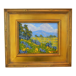 Marc M. Graison California Landscape "Summer Fields" Painting Including the Antiqued Gold Wood Frame