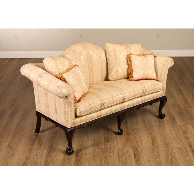 Chippendale Century Furniture Chippendale Style Pair of Mahogany Sofas For Sale - Image 3 of 18