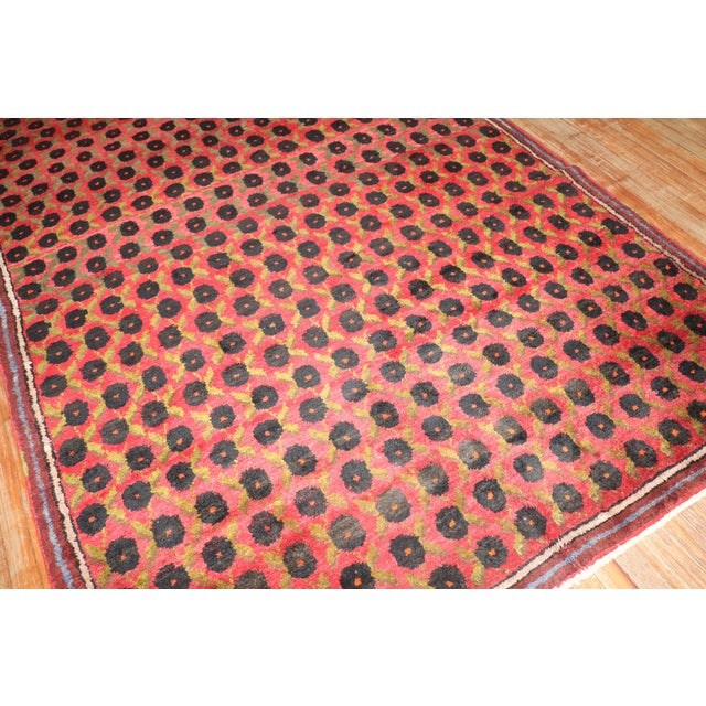 Early 20th Century Zabihi Collection Red Vintage Turkish Kars Rug - 6'6" x 9' For Sale - Image 5 of 12