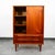 Mid Century Danish Cabinet Highboy Solid Teak Denmark Drawer Sliding Doors Shelf For Sale - Image 4 of 12