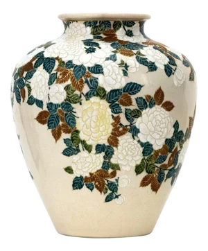 Japanese Ceramic Vase by Ito Tozan I Meiji Period
