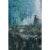 Expressionist Rustic European Blue White and Teal Village Landscape Painting With Boat For Sale - Image 12 of 16