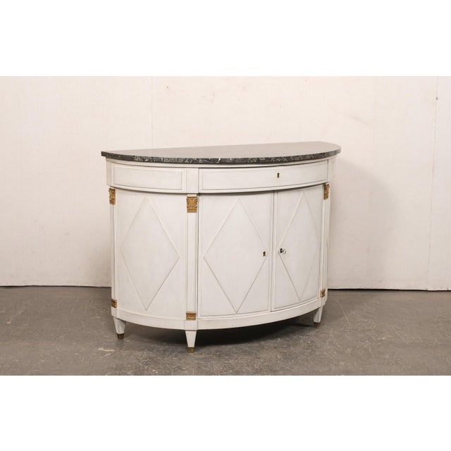 French Neoclassical Marble Top Demi-Chest For Sale In Atlanta - Image 6 of 12