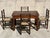 Extendable dining table (two 55 cm leaves) by Charles Dudouyt, solid wood, circa 1940, with spool legs. Very good...