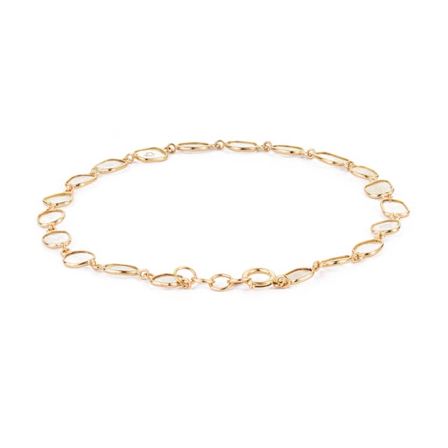 Natural Uncut Diamond Bezel Set Station Bracelet, 1.68 Carat in 18k Gold For Sale - Image 11 of 17