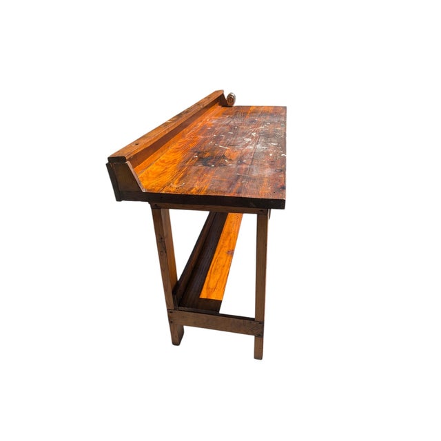 Authentic vintage industrial timber workbench with exceptional scale and honest workshop character. Designed with...