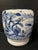 Late 20th Century Japanese Art Porcelain Blue and White Jardinier With Mountain Scenery Design For Sale - Image 11 of 12