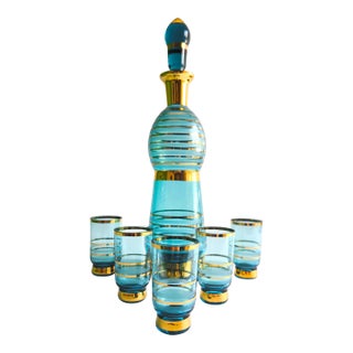 Set of 6, Mid-Century Modern Tuscany Liqueur Set From the 1960s For Sale