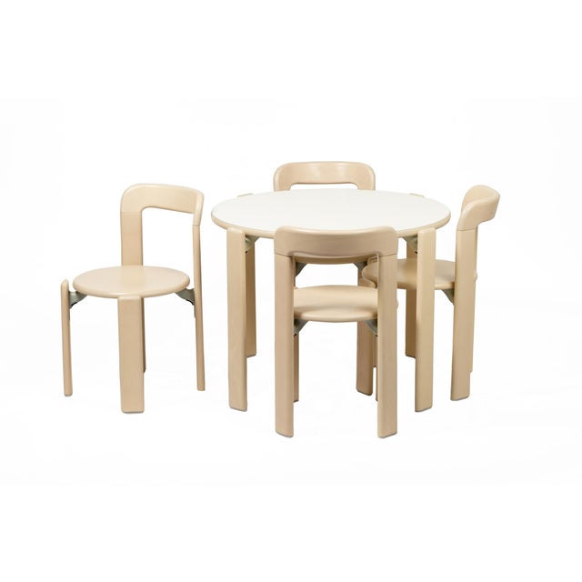 Wood Dietiker Rey Junior Dining Set by Bruno Rey in Maple Beech - 5 Pieces For Sale - Image 7 of 7